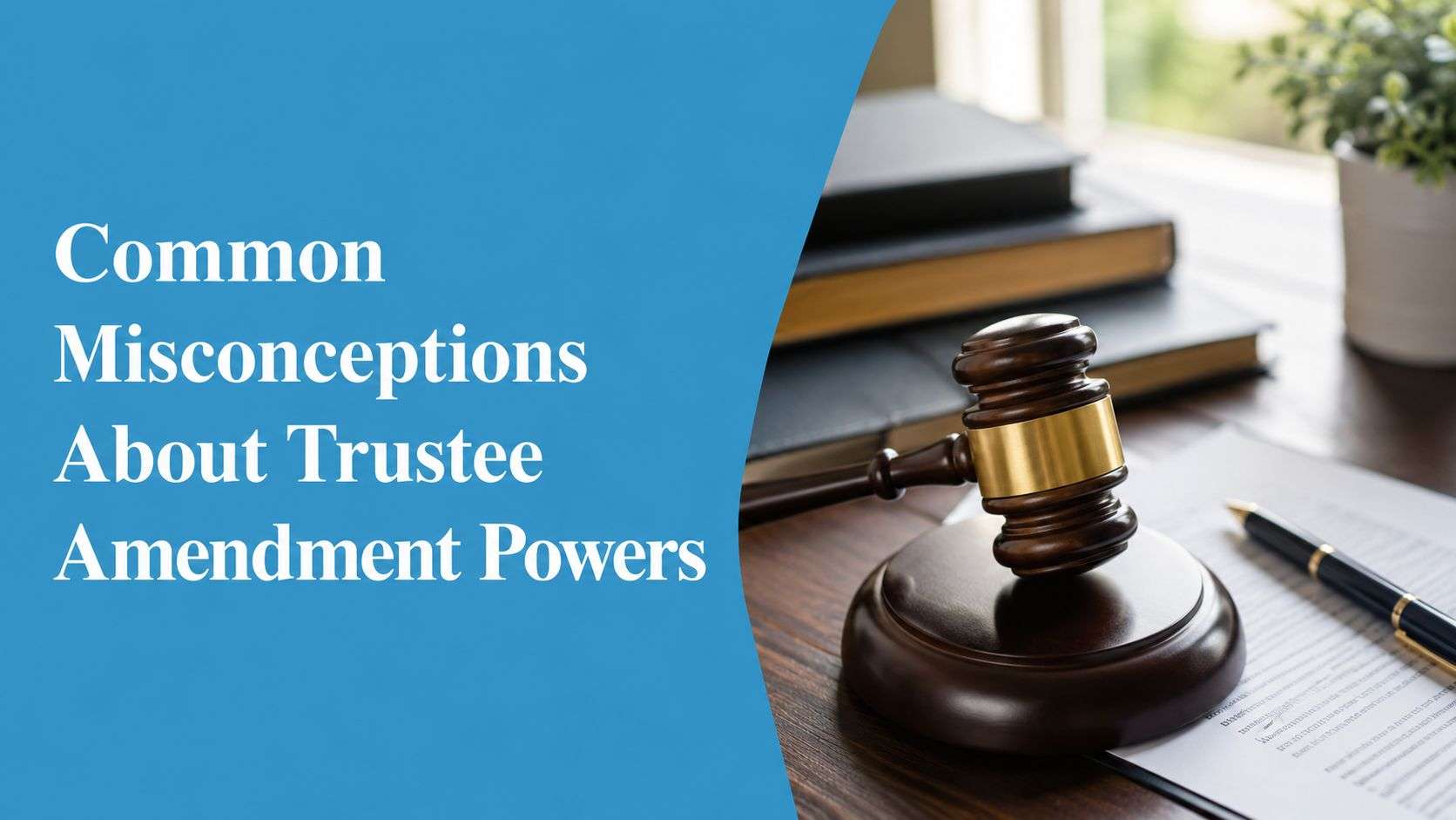 can a trustee change a trust gavel Can a Trustee Change a Trust in California The practical answer to can a trustee change a trust depends on four facts: the trust's language, whether it remains revocable, the kind of change proposed, and the California procedure used to authorize it. Changing account procedures or investment administration is different from removing a beneficiary or redirecting an inheritance. California trustees must identify that difference before signing an amendment, changing a distribution, or taking action that appears to rewrite the settlor's plan. A wooden gavel rests on a legal document next to a stack of books on a desk.